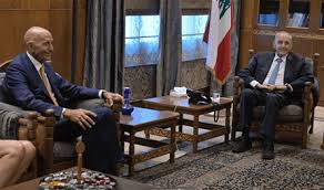House Speaker Nabih Berri and US Envoy Thomas Barrack